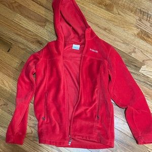 Columbia hooded zip up fleece large 14/16